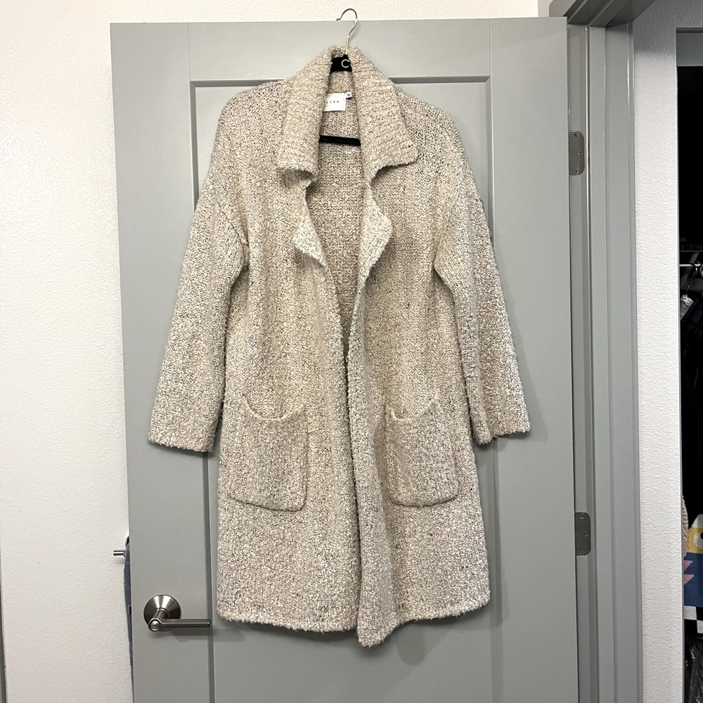 Nordstrom. Oversized grey and white coatigan. Size Small.